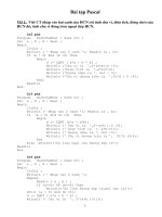 Mot so BT Pascal nang cao