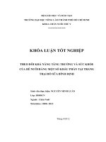 Theo dõi khả năng tăng trưởng và phát triển của bê nuôi bằng một số khẩu phần tại trang trại bò sữa Bình Định