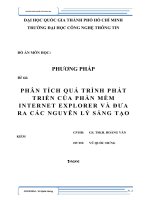 Tiểu luận môn phương pháp nghiên cứu khoa học phân tích quá trình phát triển của phần mềm internet explorer và đưa ra các nguyên lý sáng tạo