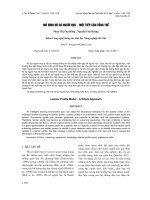 báo cáo khoa học đề tài Mô hình sơ đồ người học – Một tiếp cận tổng thể Learner Profile Model – A Whole Approach