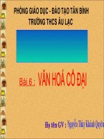 Văn hóa cổ đại - Lịch sử 6
