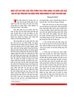 MỘT số CHỈ TIÊU CHỦ yếu PHÂN TÍCH TÌNH HÌNH cơ bản của hộ