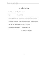 luận văn khách sạn du lịch THỰC TRẠNG KINH DOANH TẠI CÔNG TY KHÁCH SẠN DU LỊCH THẮNG LỢI