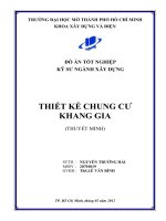 Đồ án tốt nghiệp xây dựng  Thiết kế chung cư Khang Gia