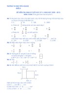 đề kiểm tra định kỳ giữa học kỳ II
