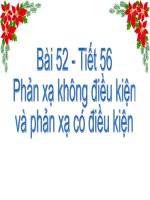 PHẢN XẠ KHÔNG ĐIỀU KIỆN VÀ PHẢN XẠ CÓ ĐIỀU KIỆN