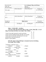 Đề thi Olympic Tiếng Anh tiểu học cấp tỉnh