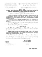 Danh sach doi tuyen Olympic TA tinh du thi vong toan quoc