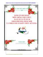 GIÁO ÁN BÀI SOẠN  MÔN TIẾNG VIỆT LỚP 2  TUẦN 29 VÀ TUẦN 30 THEO PHƯƠNG PHÁP MỚI  VÀ THEO CHUẨN KIẾN THỨC KĨ NĂNG.
