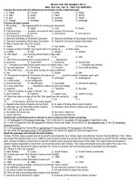 Đề + Đáp án thithwr TN THPT môn Tiếng Anh