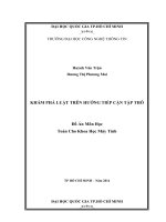 Tiểu luận môn Toán cho máy tính KHÁM PHÁ LUẬT TRÊN HƯỚNG TIẾP CẬN TẬP THÔ