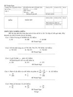 Đề thi Toán 4 Cuối HK II