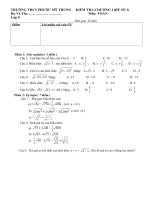 Đề kiểm tra chương 3 Đại số 9