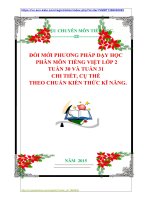 ĐỔI MỚI PHƯƠNG PHÁP DẠY HỌC  PHÂN MÔN TIẾNG VIỆT LỚP 2  TUẦN 30 VÀ TUẦN 31  CHI TIẾT, CỤ THỂ    THEO CHUẨN KIẾN THỨC KĨ NĂNG.