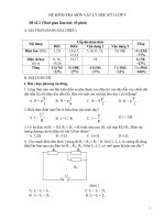 Đề thi Vật Lý 9 - Học kỳ I