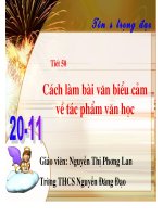 Tiet 50 Cach lam bai van bieu cam ve TPVH
