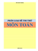 Phân loại đề thi thử THPT quốc gia môn Toán