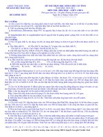 Đề, Đáp án HSG Hóa 9 2010-2011