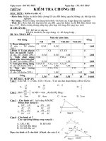 KT hinh 8 chuong 3 - trắc nghiệm hoàn toàn ,  có ma trận