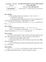 Đề thi toán chuyên Hà Nam 2008