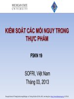Bài giảng kiểm soát mối nguy trong thực phẩm (FSKN 19) đại học cần thơ