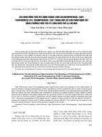 báo cáo khoa học đề tXÁC ĐỊNH ĐỒNG THỜI DƯ LƯỢNG KHÁNG SINH CHLORAMPHENICOL (CAP), FLORPHENICOL (FF), THIAMPHENICOL (TAP) TRONG MỘT SỐ SẢN PHẨM ĐỘNG VẬT BẰNG PHƯƠNG PHÁP SẮC KÝ LỎNG KHỐI PHỔ (LC-MSMS)