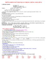 Ngữ pháp tiếng anh lớp 9 cần ghi nhớ