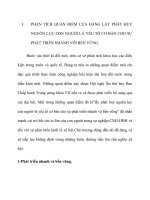 Tiểu luận I. PHÂN TÍCH QUAN ĐIỂM CỦA ĐẢNG LẤY PHÁT HUY NGUỒN LỰC CON NGƯỜI LÀ YẾU TỐ CƠ BẢN CHO SỰ PHÁT TRIỂN NHANH VỚI BỀN VỮNG