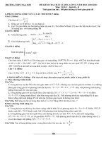 Đáp án đề thi thử ĐH toán - lần 2