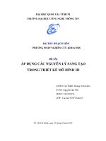 Phương pháp nghiên cứu khoa học Giải quyết vấn đề thông minh với SCAMPER ÁP DỤNG CÁC NGUYÊN LÝ SÁNG TẠO TRONG THIẾT KẾ MÔ HÌNH 3D