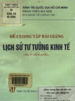Đề cương tập bài giảng Lịch sử tư tưởng kinh tế