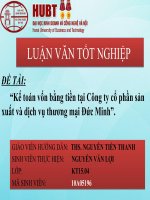 slide luận văn tốt nghiệp kế toán vốn bằng tiền tại công ty minh đức