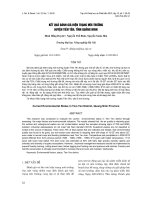 báo cáo khoa học đề tài KẾT QUẢ ĐÁNH GIÁ HIỆN TRẠNG MÔI TRƯỜNG HUYỆN TIÊN YÊN, TỈNH QUẢNG NINH