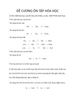 ĐỀ CƯƠNG ôn tập hóa học