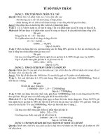 Bồi dưỡng học sinh giỏi toán tỉ số phần trăm