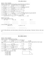14 đề thi học kỳ I  TOÁN lớp 3