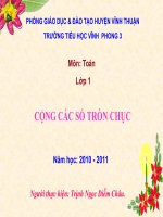 Cộng các số tròn chục -Toán 1