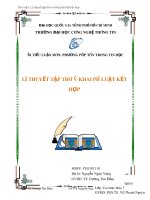 Tiểu luận môn Toán  khoa học máy tính Lý thuyết tập thô và khai phá luật kết hợp