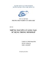 Tiểu luận môn phương pháp nghiên cứu khoa học NHỮNG NGUYÊN LÝ SÁNG TẠO SỬ DỤNG TRONG MINDMAP