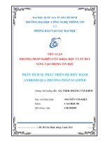 Tiểu luận môn phương pháp nghiên cứu khoa học PHÂN TÍCH SỰ PHÁT TRIỂN HỆ ĐIỀU HÀNH ANDROID QUA PHƯƠNG PHÁP SCAMPER
