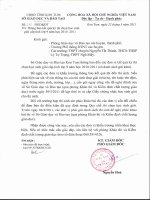 Thông báo kết quả kì thi chọn học sinh giỏi lớp 9