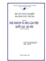 Đồ án tốt nghiệp xây dựng  Nhà khách và nhà làm việc Quốc Oai, Hà Nội