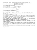 ĐỀ THI TUYỂN SINH LỚP 10 NĂM HỌC 2014 – 2015 môn toán