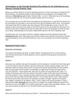 Speaking test commentaries