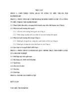 Phân tích quy trình hoạch định chiến lược của CÔNG TY SIÊU THỊ HÀ NỘI HAPROMART