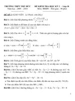 Các Đề Thi Toán 10 HK2 09 - 10
