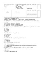 Đề thi Khao học 4 cuối HK II