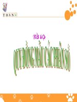 Quy đồng mẫu các phân số