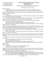 Đề thi tuyển sinh vào chuyên