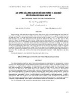 báo cáo khoa học đề tài ẢNH HƯỞNG CỦA LƯỢNG ĐẠM BÓN ĐẾN SINH TRƯỞNG VÀ NĂNG SUẤT MỘT SỐ GIỐNG DIÊM MẠCH NHẬP NỘI